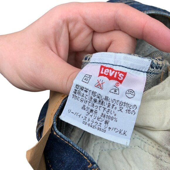 VINTAGE 2002 Levi's Blank Tab Jeans Size 32 Blue - Picture 7 of 10